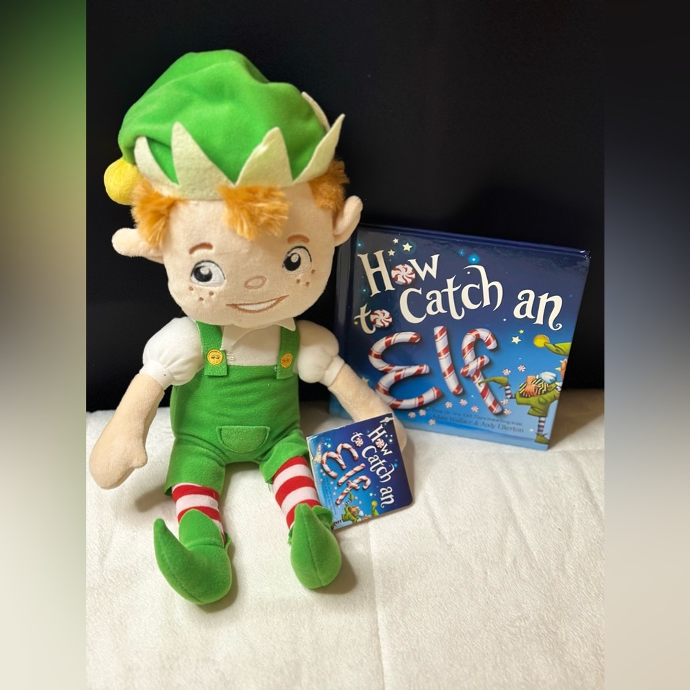 New 2016 Retired Kohl's Cares® “How To Catch An Elf” Plush Elf and Book Bundle